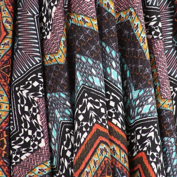 Brown Chevron Printed Dress - Picture 5 of 5